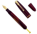 1953 PARKER BURGUNDY PEARL VACUMATIC MAJOR FOUNTAIN PEN F-BB FLEX NIB RESTORED OFFERED BY ANTIQUE DIGGER