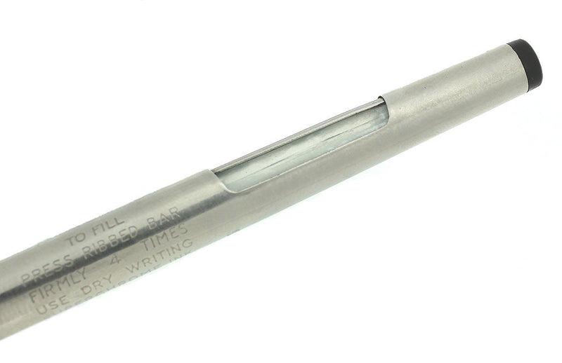 1953 PARKER 51 FLIGHTER AEROMETRIC FOUNTAIN PEN STAINLESS STEEL F NIB RESTORED OFFERED BY ANTIQUE DIGGER