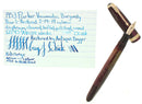 1953 PARKER BURGUNDY PEARL VACUMATIC M-BB FLEX NIB FOUNTAIN PEN RESTORED OFFERED BY ANTIQUE DIGGER