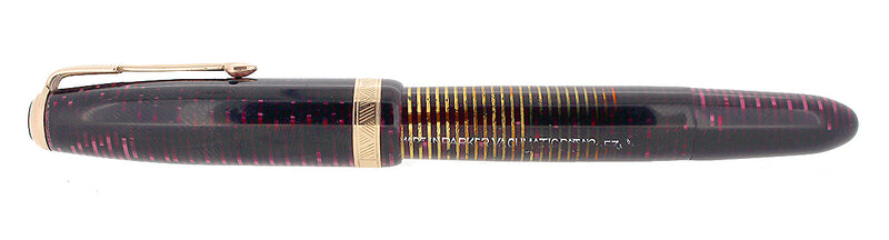 1953 PARKER BURGUNDY PEARL VACUMATIC M-BB FLEX NIB FOUNTAIN PEN RESTORED OFFERED BY ANTIQUE DIGGER