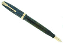 1953 PARKER AZURE PEARL VACUMATIC FOUNTAIN PEN F-BB FLEX NIB RESTORED OFFERED BY ANTIQUE DIGGER