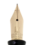 1953 PARKER AZURE PEARL VACUMATIC FOUNTAIN PEN F-BB FLEX NIB RESTORED OFFERED BY ANTIQUE DIGGER