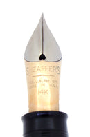 C1953 SHEAFFER SARATOGA PASTEL BLUE SNORKEL FOUNTAIN PEN XXF TO XF NIB RESTORED OFFERED BY ANTIQUE DIGGER