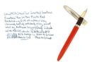 C1953 SHEAFFER SENTINEL FIESTA RED SNORKEL MEDIUM NIB FOUNTAIN PEN RESTORED OFFERED BY ANTIQUE DIGGER