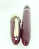 C1952 SHEAFFER VALIANT BURGUNDY SNORKEL FOUNTAIN PEN 14K NIB NEW OLD STOCK MINT OFFERED BY ANTIQUE DIGGER