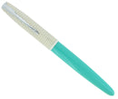 C1956 PARKER 41 FISHSCALE CAP TURQUOISE FOUNTAIN PEN IN ORIGINAL BOX NEW OLD STOCK NEVER INKED OFFERED BY ANTIQUE DIGGER