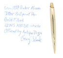 CIRCA 1957 PARKER MINIM "SHORTY" JOTTER BALLPOINT PEN GOLD PLATE OFFERED BY ANTIQUE DIGGER