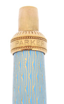 C1958 PARKER TURBAN TOP PRINCESS JOTTER BALLPOINT PEN POWDER BLUE NEW REFILL OFFERED BY ANTIQUE DIGGER
