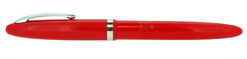 C1953 SHEAFFER CADET FOUNTAIN PEN IN VERMILLION NEVER INKED CHALK MARKED MINT OFFERED BY ANTIQUE DIIGER
