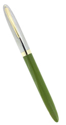 CIRCA 1959 SHEAFFER FERN GREEN SENTINEL SNORKEL FOUNTAIN PEN RESTORED OFFERED BY ANTIQUE DIGGER