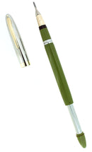 CIRCA 1959 SHEAFFER FERN GREEN SENTINEL SNORKEL FOUNTAIN PEN RESTORED OFFERED BY ANTIQUE DIGGER