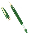 CIRCA 1959 SHEAFFER GREEN PFM III PEN FOR MEN FOUNTAIN PEN RESTORED OFFERED BY ANTIQUE DIGGER