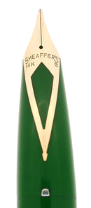 CIRCA 1959 SHEAFFER GREEN PFM III PEN FOR MEN FOUNTAIN PEN RESTORED OFFERED BY ANTIQUE DIGGER