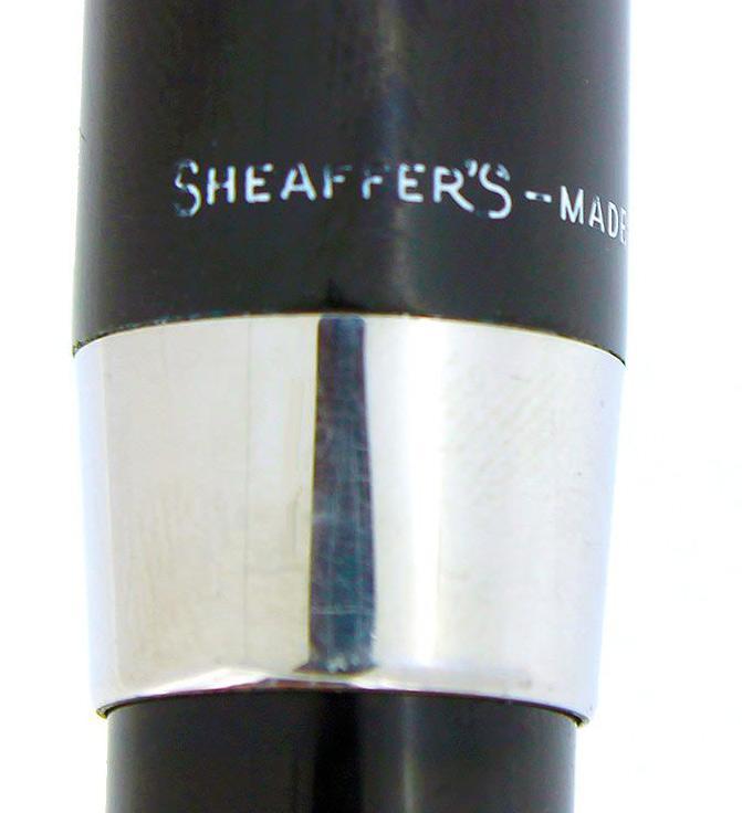 C1959 SHEAFFER BLACK PFM I PEN FOR MEN SNORKEL FOUNTAIN PEN RESTORED OFFERED BY ANTIQUE DIGGER