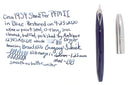 CIRCA 1959 SHEAFFER BLUE PFM II SNORKEL BROAD NIB FOUNTAIN PEN RESTORED OFFERED BY ANTIQUE DIGGER