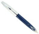 CIRCA 1959 SHEAFFER BLUE PFM II SNORKEL BROAD NIB FOUNTAIN PEN RESTORED OFFERED BY ANTIQUE DIGGER