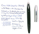 C1959 SHEAFFER JET BLACK PFM II SNORKEL XF/F NIB FOUNTAIN PEN RESTORED OFFERED BY ANTIQUE DIGGER