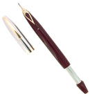 CIRCA 1960 SHEAFFER PFM IV BURGUNDY SNORKEL PEN FOR MEN FOUNTAIN PEN RESTORED OFFERED BY ANTIQUE DIGGER