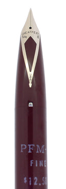 C1959 SHEAFFER BURGUNDY PFM II FOUNTAIN PEN & PENCIL SET CHALK MARKED SET MINT OFFERED BY ANTIQUE DIGGER