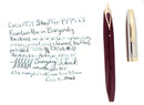 CIRCA 1959 SHEAFFER BURGUNDY PFM IV SNORKEL PEN FOR MEN FOUNTAIN PEN RESTORED OFFERED BY ANTIQUE DIGGER