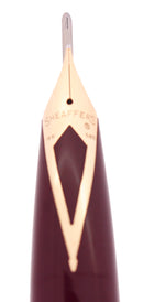 CIRCA 1959 SHEAFFER BURGUNDY PFM IV SNORKEL PEN FOR MEN FOUNTAIN PEN RESTORED OFFERED BY ANTIQUE DIGGER