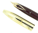CIRCA 1959 SHEAFFER BURGUNDY PFM V SNORKEL PEN FOR MEN FOUNTAIN PEN RESTORED OFFERED BY ANTIQUE DIGGER