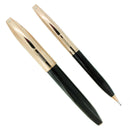 CIRCA 1959 SHEAFFER BLACK PFM V PEN FOR MEN FOUNTAIN PEN & PENCIL SET RESTORED OFFERED BY ANTIQUE DIGGER