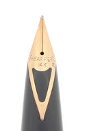 C1960 SHEAFFER GRAY COMPACT II VISULATED WINDOW 14K NIB FOUNTAIN PEN SERVICED