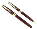 C1961 SHEAFFER BURGUNDY IMPERIAL IV FOUNTAIN PEN PENCIL SET TOUCHDOWN FILL MINT OFFERED BY ANTIQUE DIGGER