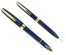 C1962 SHEAFFER 800 BLUE FOUNTAIN PEN & PENCIL SET DOLPHIN NIB CHALKED MINT NEVER INKED OFFERED BY ANTIQUE DIGGER