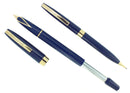 C1962 SHEAFFER 800 BLUE FOUNTAIN PEN & PENCIL SET DOLPHIN NIB CHALKED MINT NEVER INKED OFFERED BY ANTIQUE DIGGER