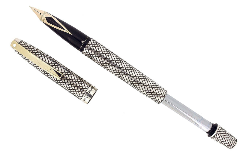C1971 SHEAFFER STERLING SILVER IMPERIAL TOUCHDOWN FOUNTAIN PEN RESTORED OFFERED BY ANTIQUE DIGGER