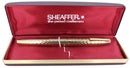 C1972 SHEAFFER IMPERIAL GOLD MARQUETRY DESIGN MODEL 835 FOUNTAIN PEN STICKERED OFFERED BY ANTIQUE DIGGER