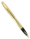 C1972 SHEAFFER IMPERIAL GOLD MARQUETRY DESIGN MODEL 835 FOUNTAIN PEN STICKERED OFFERED BY ANTIQUE DIGGER