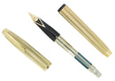 C1972 SHEAFFER IMPERIAL GOLD PLATED BARLEY OVERLAY MODEL 827 FOUNTAIN PEN SERVICED OFFERED BY ANTIQUE DIGGER