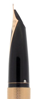 C1972 SHEAFFER IMPERIAL MODEL 827 GOLD PLATED BARLEY OVERLAY FOUNTAIN PEN SERVICED OFFERED BY ANTIQUE DIGGER