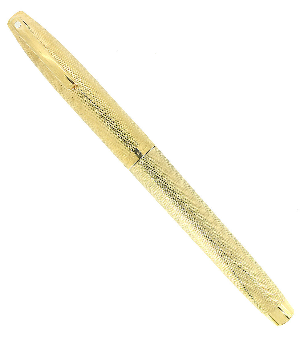 C1972 SHEAFFER IMPERIAL MODEL 827 GOLD PLATED BARLEY OVERLAY