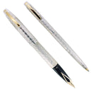 NEVER INKED C1972 SHEAFFER IMPERIAL STERLING MARQUETRY MODEL 834 FOUNTAIN PEN & PEN SET MINT OFFERED BY ANTIQUE DIGGER