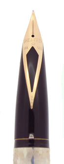 NEVER INKED C1972 SHEAFFER IMPERIAL STERLING MARQUETRY MODEL 834 FOUNTAIN PEN & PEN SET MINT OFFERED BY ANTIQUE DIGGER