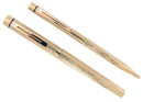 C1976 SHEAFFER TARGA 23K GOLD FLUTED FINE NIB FOUNTAIN PEN & BALLPOINT SET MINT OFFERED BY ANTIQUE DIGGER