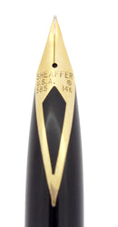 C1976 SHEAFFER TARGA 23K GOLD FLUTED FINE NIB FOUNTAIN PEN & BALLPOINT SET MINT OFFERED BY ANTIQUE DIGGER