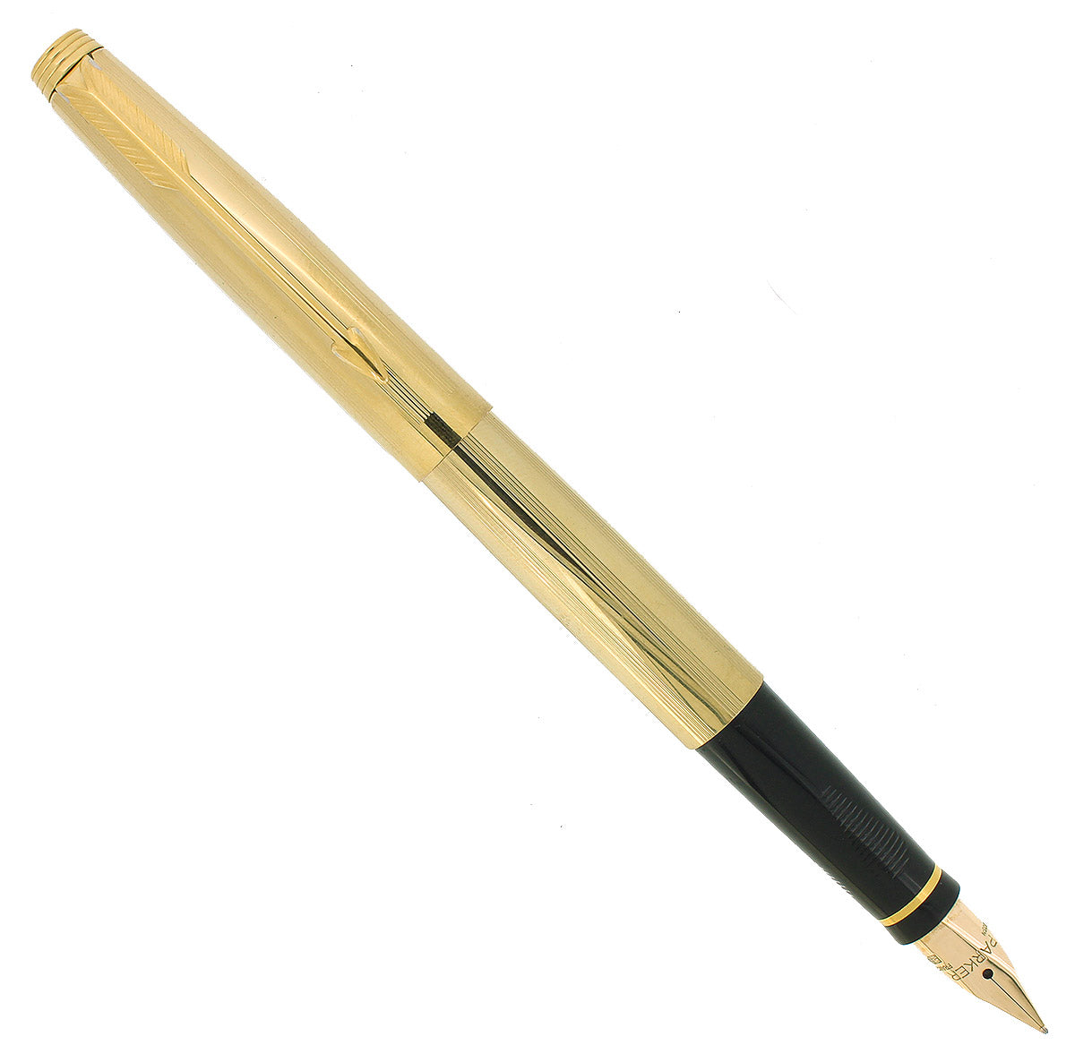 C1978 PARKER 75 GOLD PLATED IMPERIAL 14K MEDIUM NIB FOUNTAIN PEN RESTO