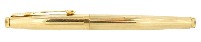 C1978 PARKER 75 GOLD PLATED IMPERIAL 14K MEDIUM NIB FOUNTAIN PEN RESTORED OFFERED BY ANTIQUE DIGGER