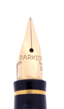 C1978 PARKER 75 GOLD PLATED IMPERIAL 14K MEDIUM NIB FOUNTAIN PEN RESTORED OFFERED BY ANTIQUE DIGGER