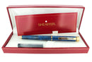 CIRCA 1978 SHEAFFER TARGA COBALT BLUE RONCE MED NIB FOUNTAIN PEN NEVER INKED OFFERED BY ANTIQUE DIGGER