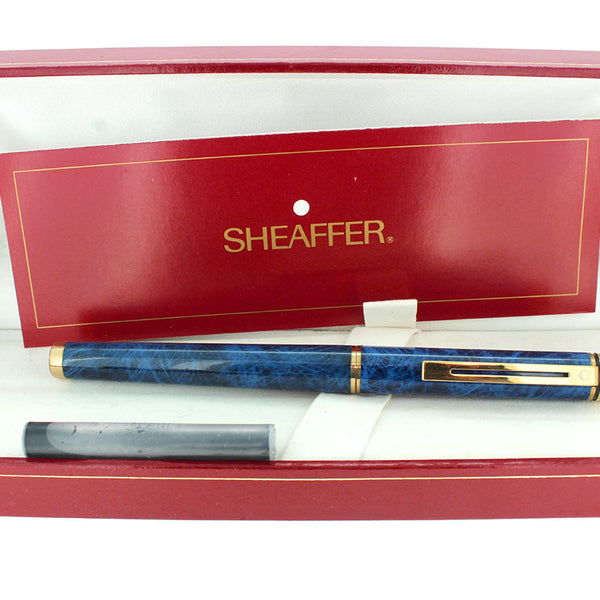 CIRCA 1978 SHEAFFER TARGA BLUE RONCE MEDIUM NIB FOUNTAIN PEN NEVER INK