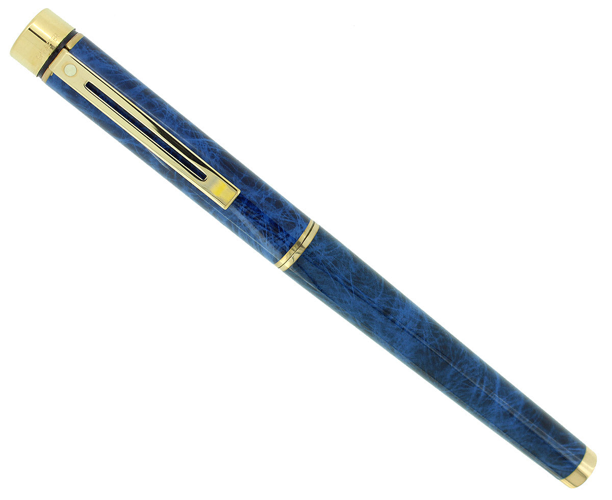 SHEAFFER 万年筆 タルガ 1036 Blue Ronce 14K CIRCA 1978 SHEAFFER TARGA BLUE RONCE MEDIUM NIB FOUNTAIN PEN NEVER INK
