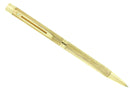 C1981 SHEAFFER TARGA 18K SOLID GOLD MASTERPIECE VANNERIE PATTERN BALLPOINT PEN OFFERED BY ANTIQUE DIGGER