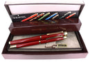 C1982 SHEAFFER TARGA IMPERIAL RED FOUNTAIN PEN & BALLPOINT PEN SET NEVER INKED OFFERED BY ANTIQUE DIGGER