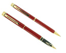 C1982 SHEAFFER TARGA IMPERIAL RED FOUNTAIN PEN & BALLPOINT PEN SET NEVER INKED OFFERED BY ANTIQUE DIGGER
